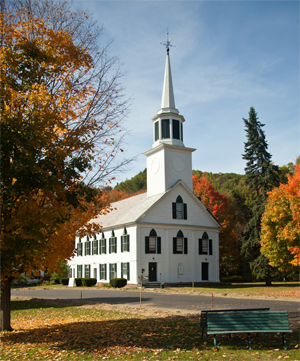 Townshend Vermont Church in Fall